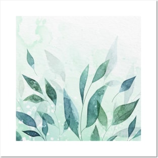 Watercolor leaves 3 Posters and Art